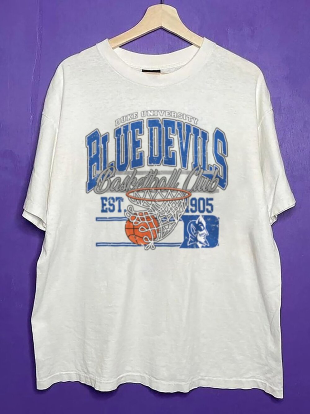 Vintage NCAA Duke Blue Devils men's Basketball Shirt, Duke University Shirt Tee